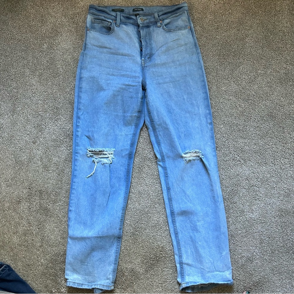 wild fable highest rise 90’s straight distressed light wash jeans - size 10
